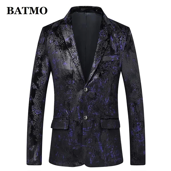 BATMO Новое поступление весенние высококачественные повседневные мужские блейзеры с принтом, мужские костюмы, мужские повседневные куртки, большие размеры 905 - Цвет: SCREEN