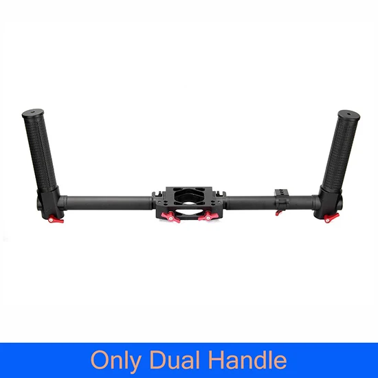 DH02 20-45 мм Verlengen двойной ручной Verlengde Handvat houder для Zhiyun Crane 2 Plus MOZA Air DJI 3 axis Feiyu a1000/2000 - Цвет: Черный