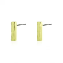 Rectángulo moda aretes personalidad feminidad plateado plata stud pendientes para las mujeres