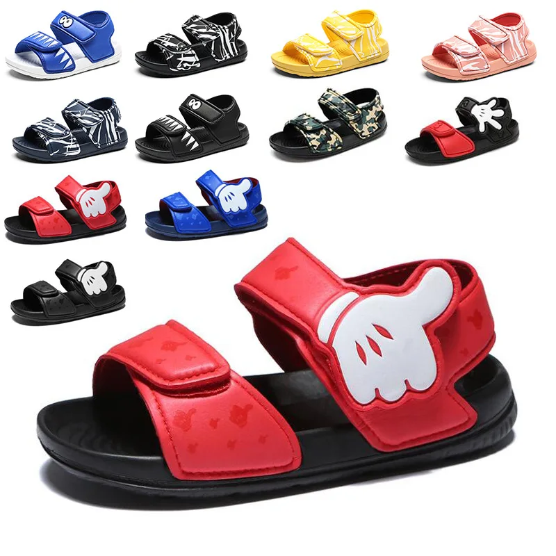 

Summer Baby Boys New Non-slip Beach Shoes Girls Open Children's Sandals Mickey Wild Boys Shoes Student Soft Toddler Kids Sandals
