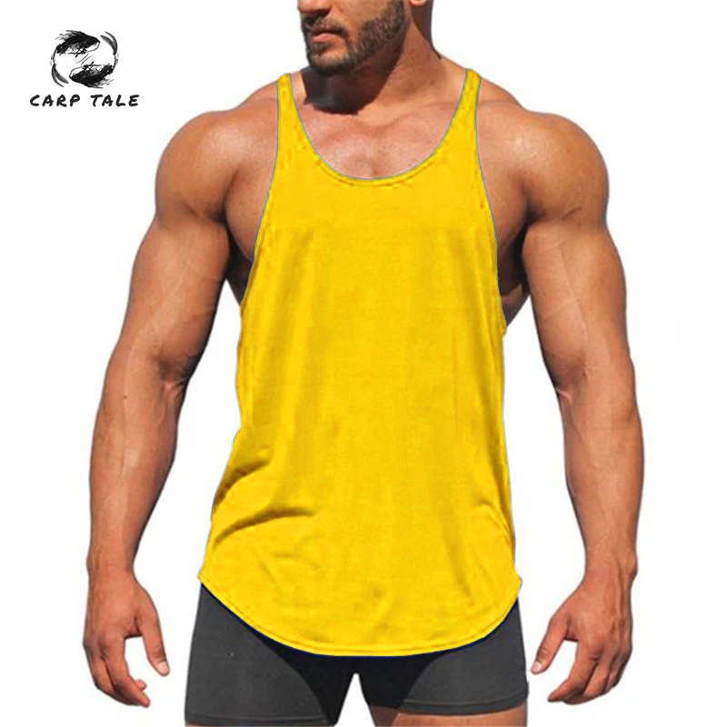 

CARP TALE Brand Clothing Fitness Tank Top Men Bodybuilding Muscle Shirt Workout Vest gyms Undershirt Plus Size