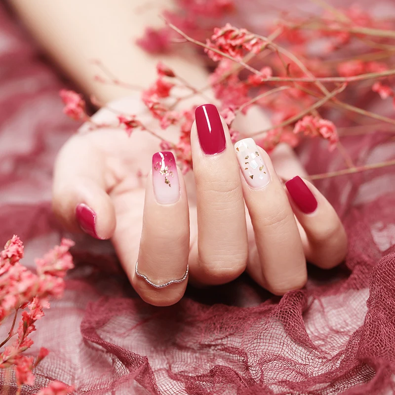 Harunouta 12 мл красная серия Гель-лак для ногтей натуральная смола расширение чистый цвет ногтей отмачиваемый Гель-лак
