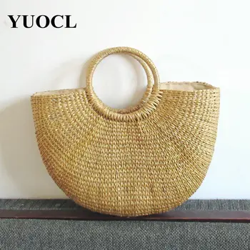 

2018 Luxury Handbags Women Bags Designer Famous Brand Ladies Rattan Beach Bag Wicker Straw Bag Summer tote Bags For Women