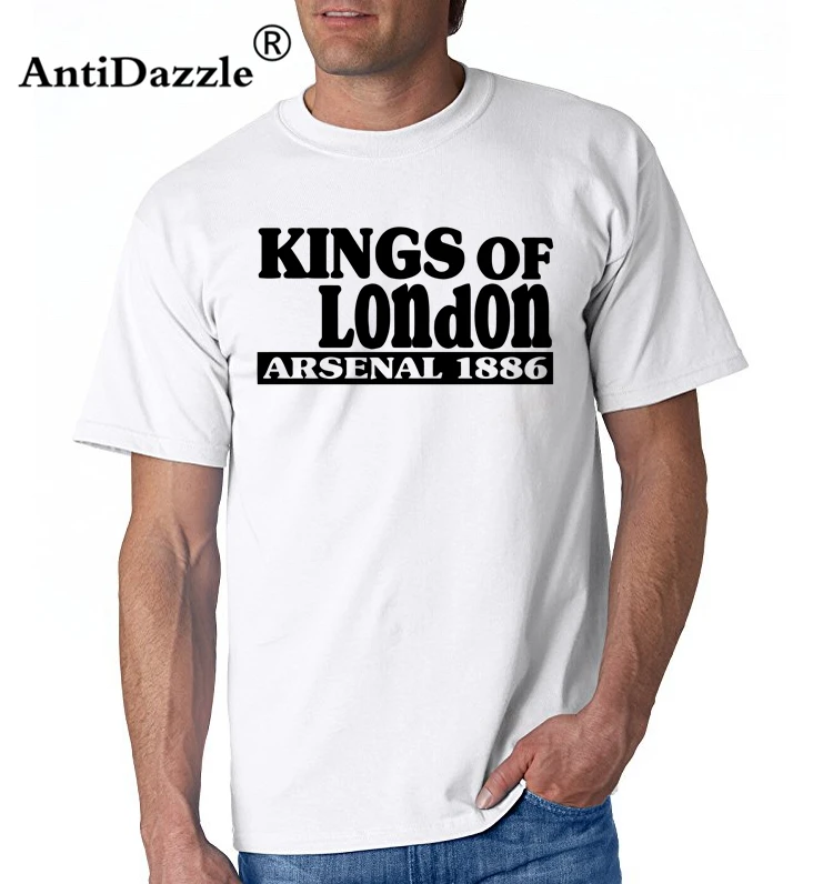 Хлопок Джерси Kings Of London Арсенал 1886 Для мужчин футболка Oversize Homme брендовая одежда с