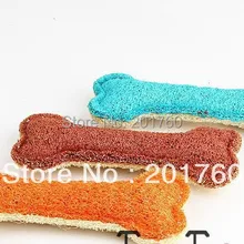 Цвет Натуральная люфа кости Измельчить зубы чистки зубов игрушка для домашних собак игрушки-Жвачки смешанный заказ 10 шт./партия