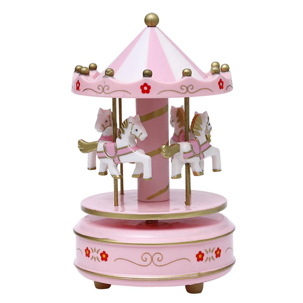 Романтическая Карусель лошадь музыкальная шкатулка игрушка художественная деревянная карусель музыкальные коробки 669 - Цвет: Color 2