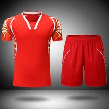 Пара Бадминтон Pingpang костюм с короткими рукавами для мужчин и женщин Настольный теннис Джерси тренировочный костюм Спортивная одежда спортивный костюм Джерси и шорты