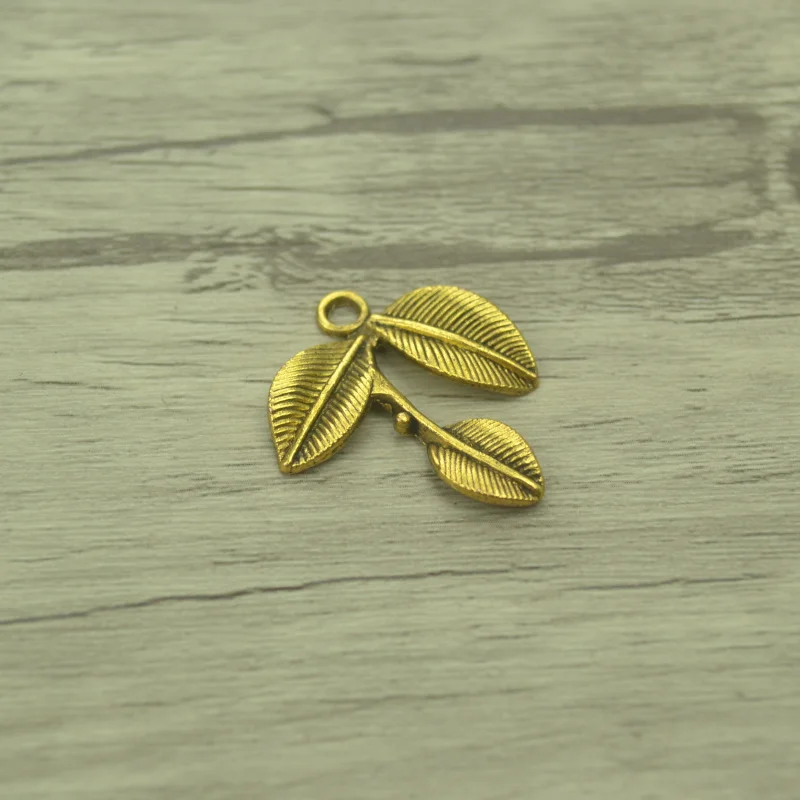 15pcs/lot Fashion Antique gold Alloy tree leaf Charms Fit Pendants &amp Necklace Jewelry Findings DIY Handcraft 27*23mm Q302 | Украшения и