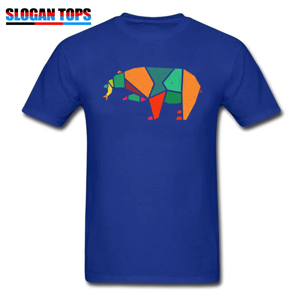 Fishing Bear Colourful Vintage Tees Classic Round Collar Normal Short Sleeve All Cotton Men Top T-shirts Design Tops T Shirt Fishing Bear Colourful Vintage blue