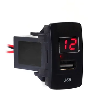 

Dewtreetali Car 2.1A USB Socket Power Adapter Charger Smartphone Voltmeter For Honda