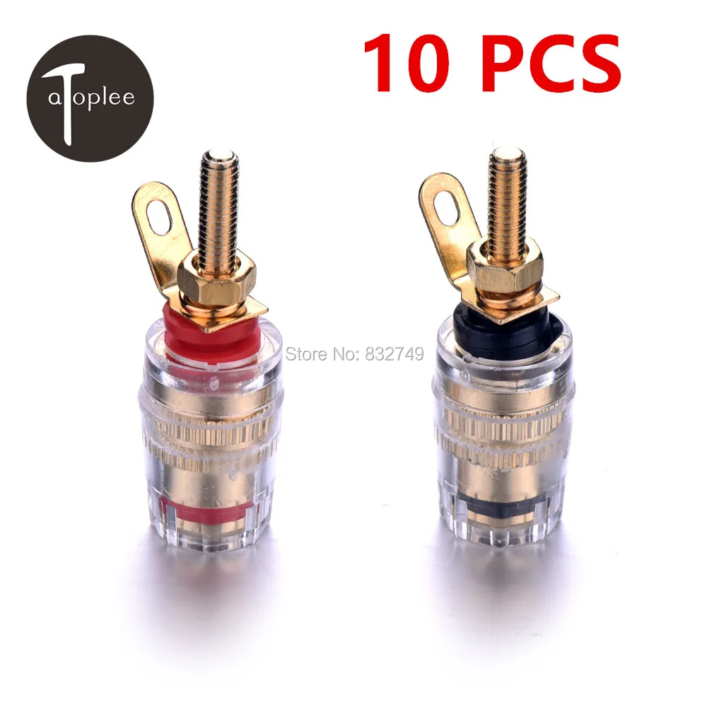 10PCS Extended Transparent Binding Post for Stereo System Sindax Speaker Audio Amplifier Transparent Terminal Copper