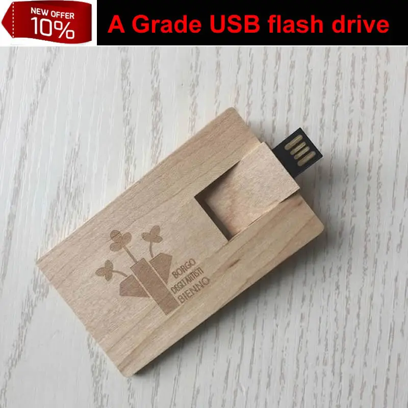 Free customized logo 1GB High speed wooden usb flash drive with logos
