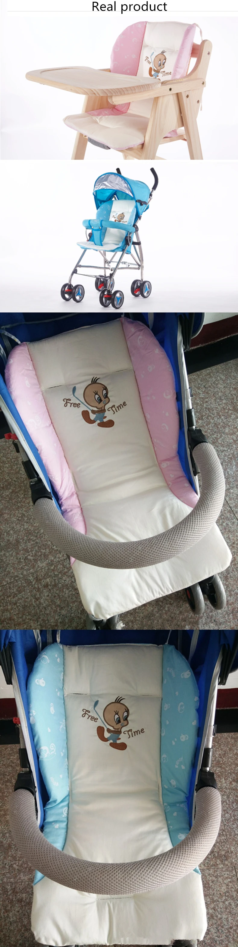 Cotton Baby Stroller Cushion Universal Soft Seat Cover Mattress for Pram Pushchair Highchair Baby Carriage Cart Thicken Seat Pad