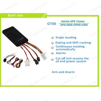

GT06 Car GPS Tracker SMS GSM GPRS Vehicle Tracking Device Remote Control Monitor Locator for Motorcycle Scooter Without Box