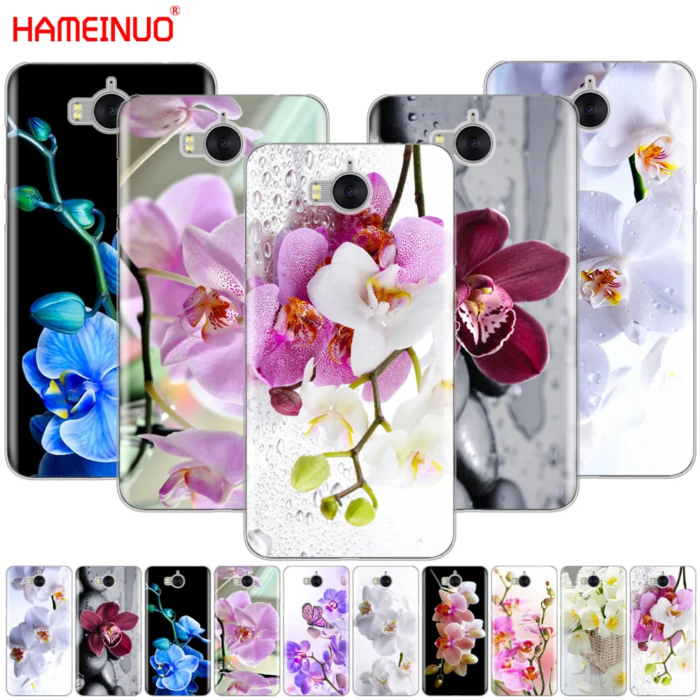

HAMEINUO Orchid Flowers Colorful cell phone Cover Case for huawei honor 3C 4X 4C 5C 5X 6 7 Y3 Y6 Y5 2 II Y560 2017