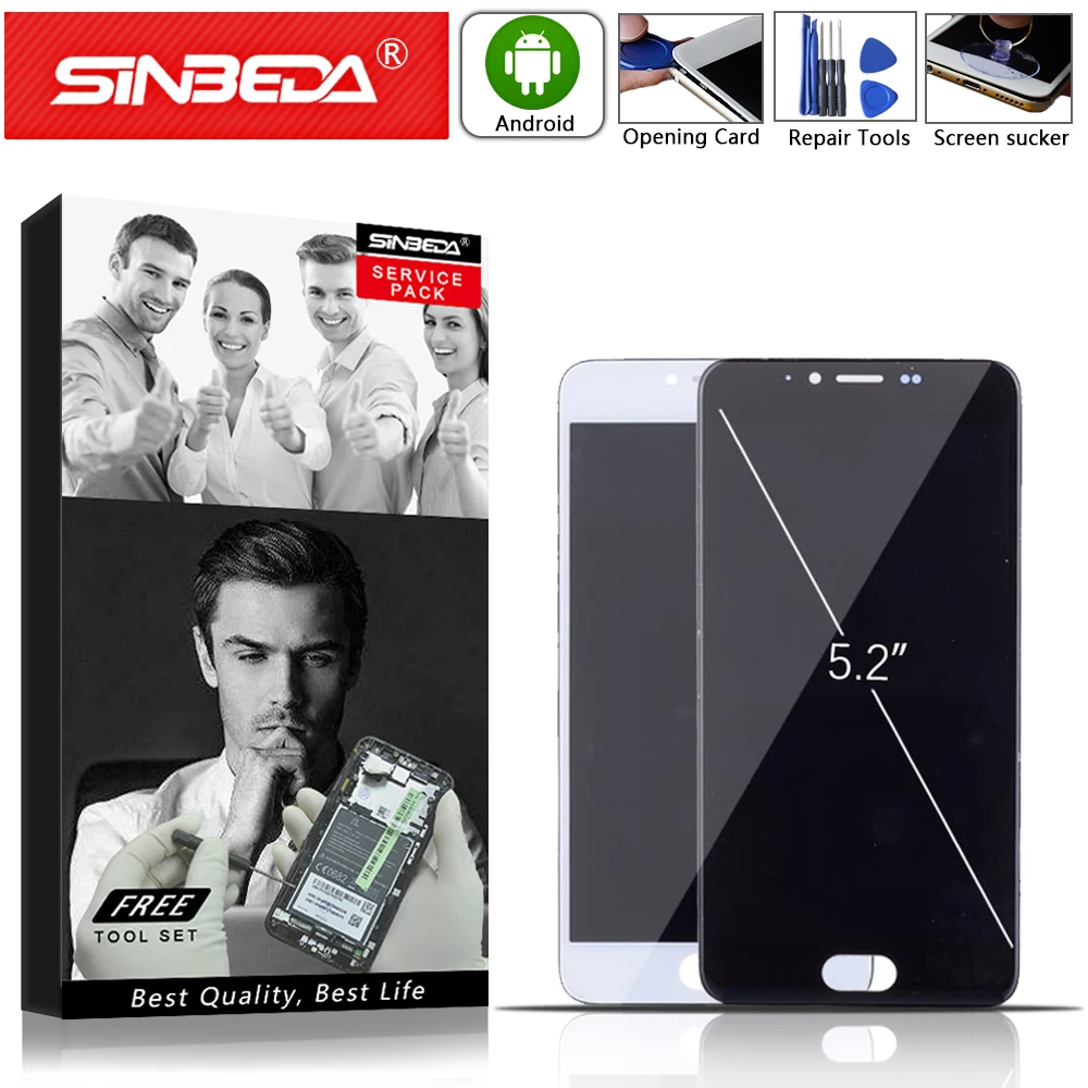 

5.2" Original LCD For MEIZU M5 Display Touch Screen with Frame M611H Digitizer For Meizu M5 LCD Display Module M611D M611Y M611A
