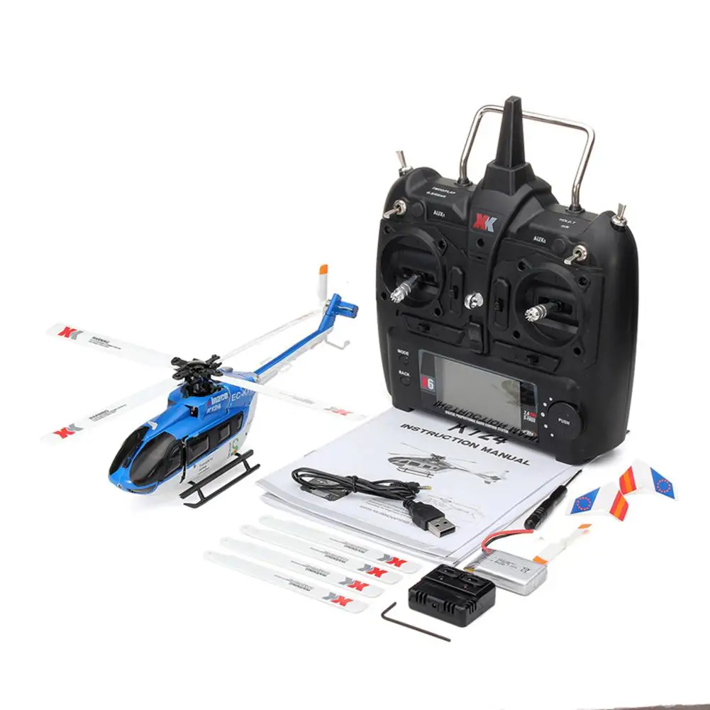 

XK K124 RC Drone BNF Without Transmitter 6CH Brushless Motor 3D Helicopter System Compatible with FUTABA S-FHSS