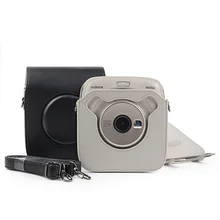 Actualización de FUJIFILM Instax Plaza SQ10 SQ20 caja de bolsa de cámara de la PU de cuero Vintage correa de hombro bolsa Cámara protección llevar cubierta