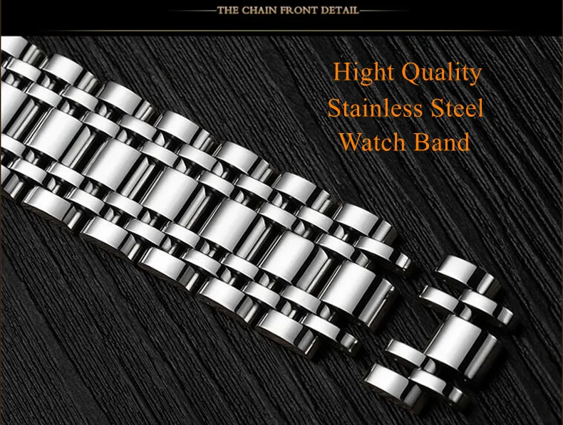 KINYUED Brand Stainless Steel Mechanical Wrist Watches Skeleton Tourbillon Automatic Watch Mens Black Gold Luminous Male Clock  (8)