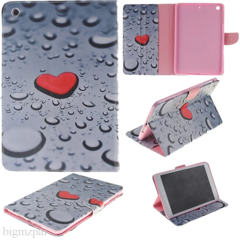 Lovely 2 Sides Painted Stand Wallet Flip Case For iPad Air 1 Case PU Leather Tablet Cover For Ipad 5 9.7 Inch With Card Holder (30)