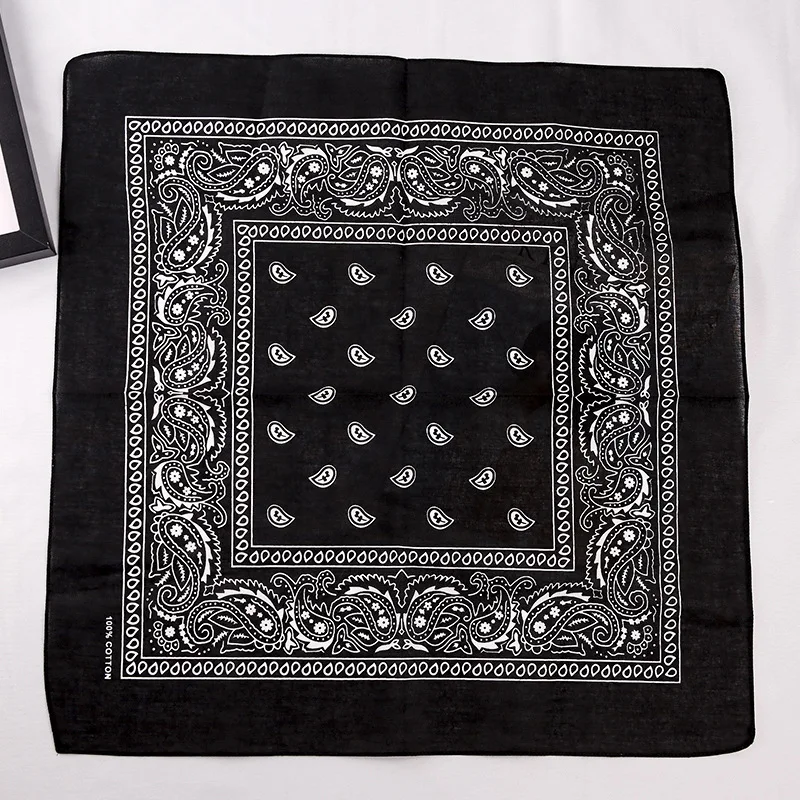 

Korean cotton printed square scarf, men and women outdoor sports street hip-hop hip-hop headscarves, men and women bag straps