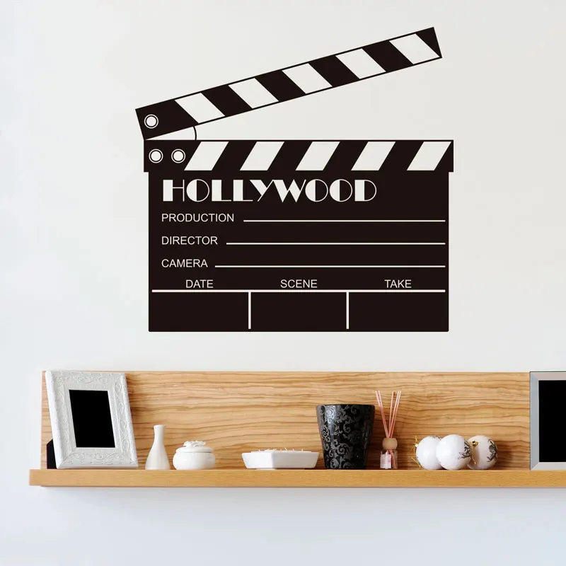 Movie Clapboard Props Action Filming Vinyl Wall Sticker Art Decal