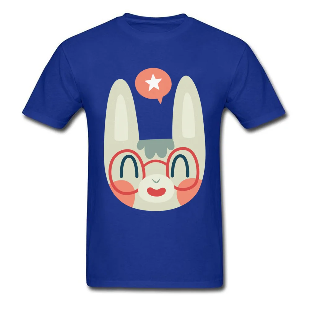 Cute Green Bunny Wearing Glasses_blue