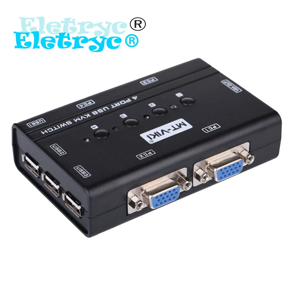 Eletryc MT 460KL 4 Port Manual VGA KVM Switch with USB