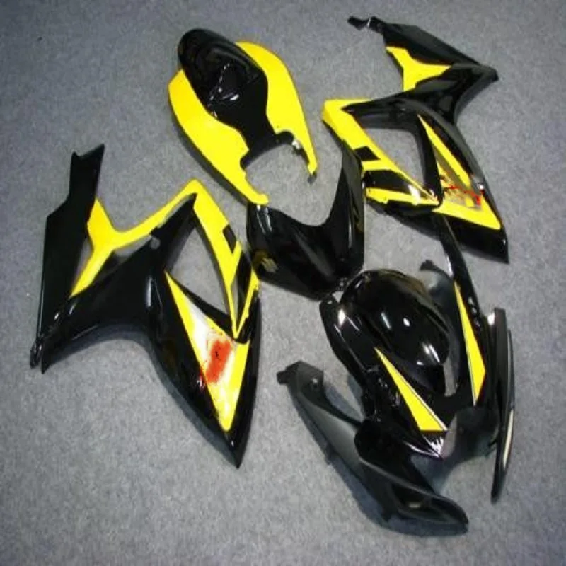 Комплект обтекателей для GSXR 600 750 K6 K7 2006 2007 Желтый и Черный GSXR600 GSXR750 комплект 06 07