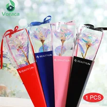 24K цвет Золотая Роза имитация цветка вечный цветок для вашего возлюбленного Свадебная вечеринка юбилей день Святого Валентина романтические подарки