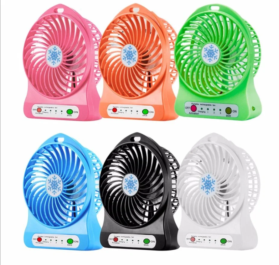 

Personal Quiet USB/ Rechargeable Battery Operated with LED Light Desk Fan for Phone Charge, Outdoor, Office, Backpacking