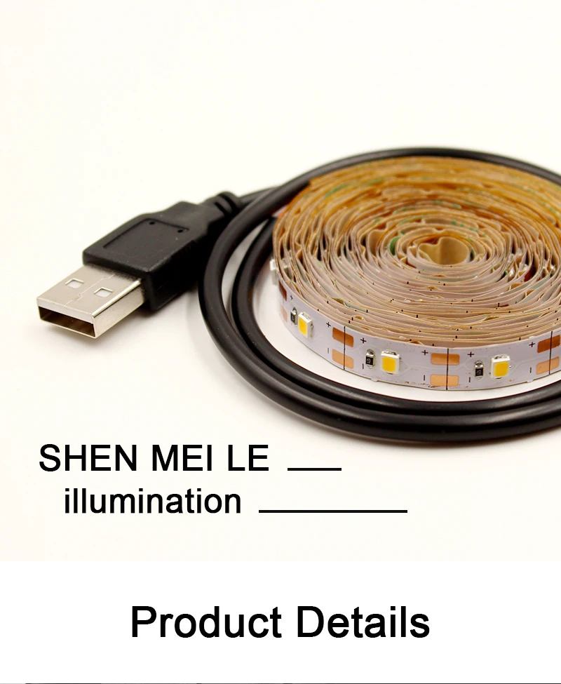 usb led strip 5v rgb waem white white 0.5m 1m 2m 3m 5m Flexible led light ribbon diode tape backlight television TV lights