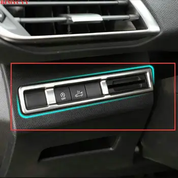 

BJMYCYY Fit For 2017 Peugeot 5008 3008 GT Accessories Stainless Steel Car Headlight Adjustment button Cover Car Styling