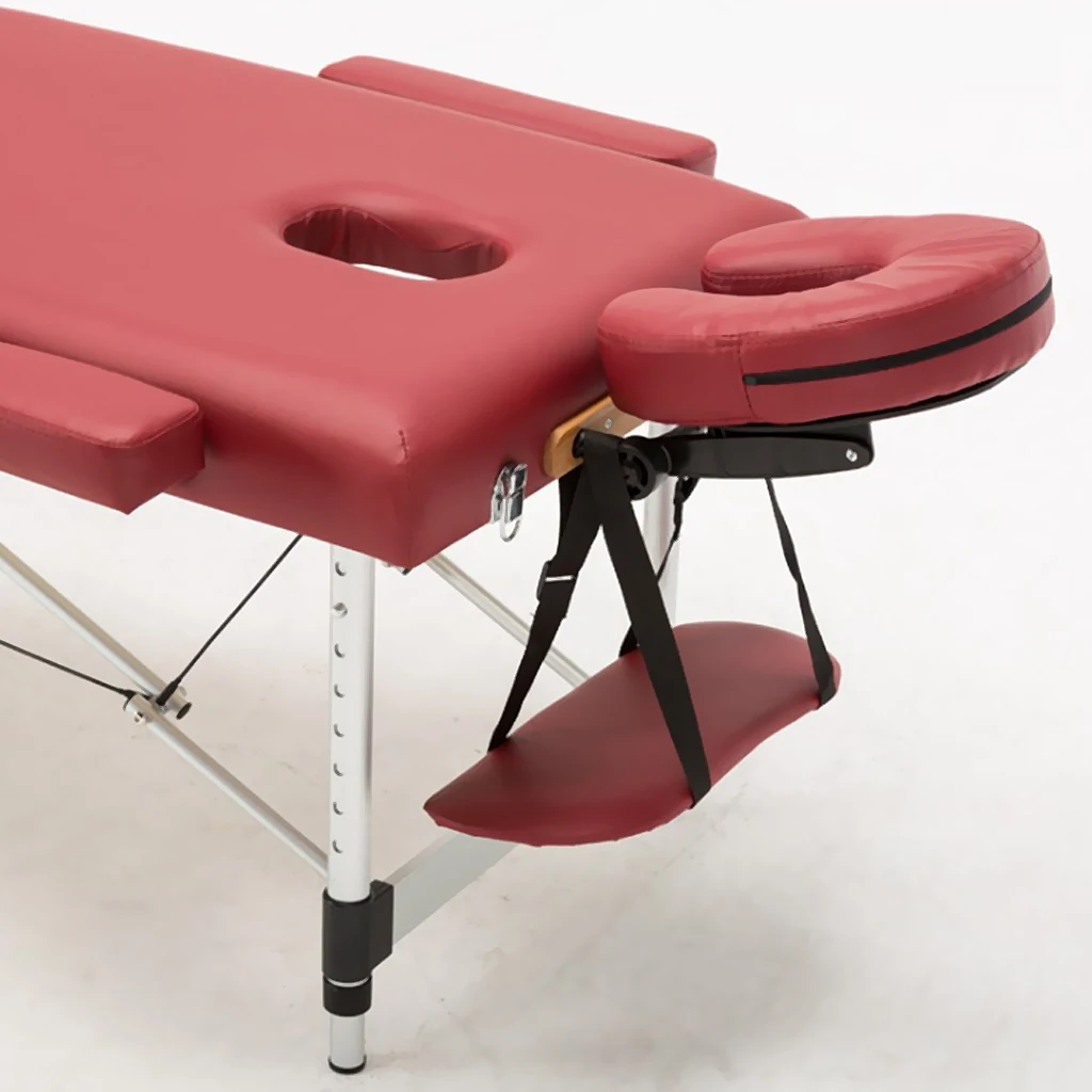 Adjustable Height Face Cradle + Foam Facial Rest Down Cushion + PU Leather Arm Support Pillow Set For Massage Table Bed