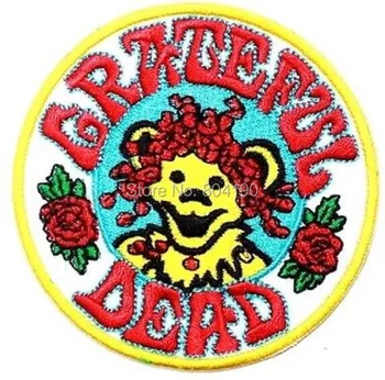 

3.25" Grateful Dead Bear Patch Folk Rock Hat Jacket Music Band Embroidered LOGO Iron On Patch biker Emo Goth Punk Rockabilly