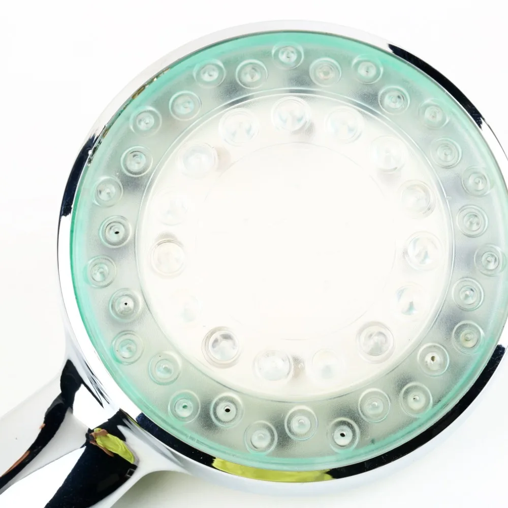 Hot Romantic Automatic Magic 7 Color 5 LED Lights Handing Rainfall Shower Head Single Round Head for Water Bathroom Accessories
