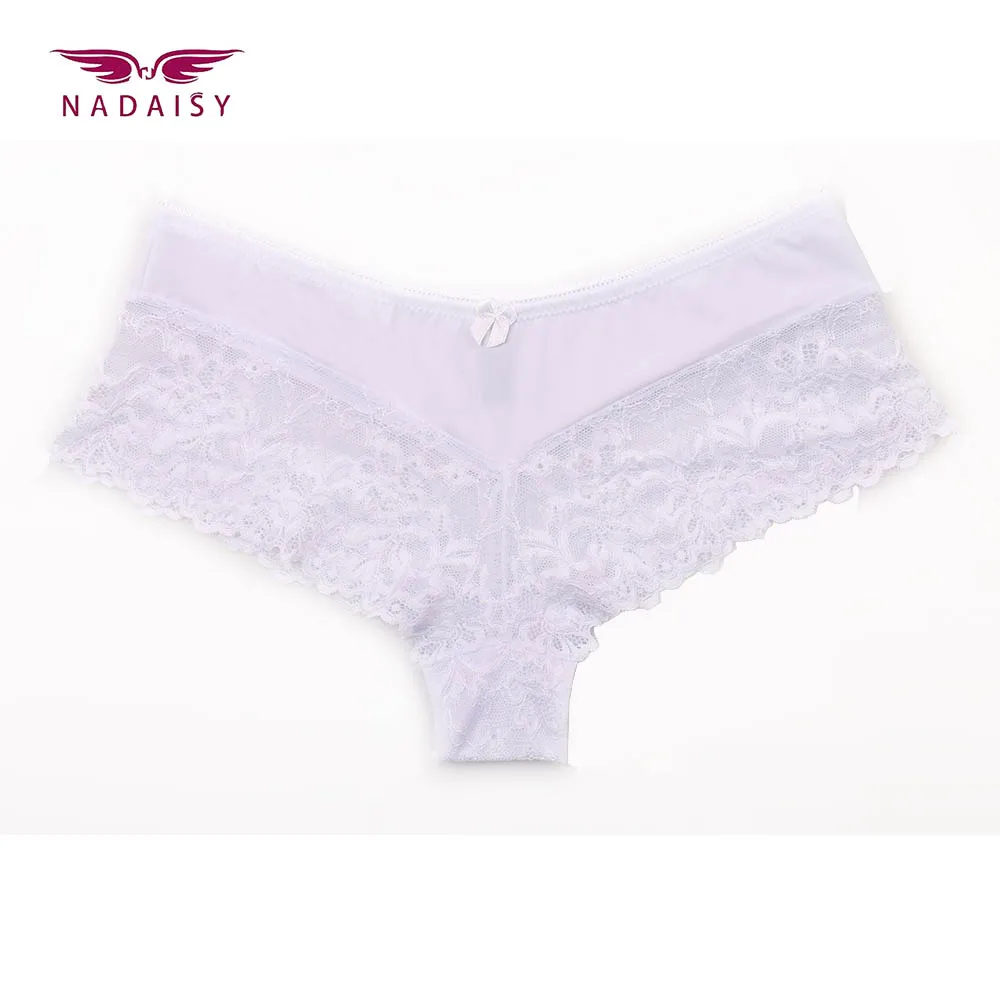 Nadaisy Сексуальная See Through boyshorts для Для женщин Трусики тонкий Кружево Прозрачный