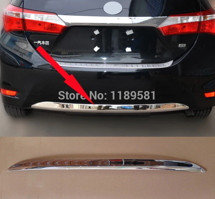 For Toyota Corolla 2014 2015 2016 ABS Chrome Rear Bumper Cover Trim-in