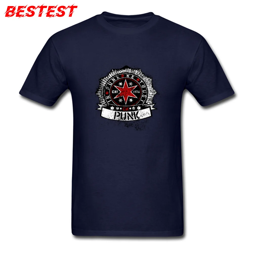 0818YYcm punk logo Funny Summer Fall 100% Cotton Fabric O-Neck Men Tops Shirts Design Tee-Shirts Plain Short Sleeve T-Shirt 0818YYcm punk logo navy