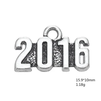 

Number 2016 Symbol Pendant Simple Charms Jewelry Accessories For DIY Handmade Keychain Necklace Bracelets Making