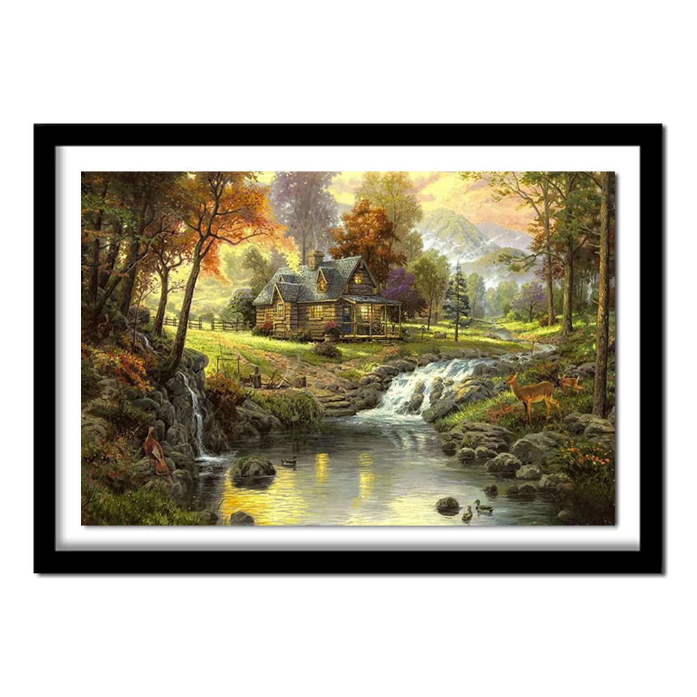 My Diamond Pianting 5D Full Square Diamond Painting Diamond Picture Of Strass Diamond Embroidery House By The Water