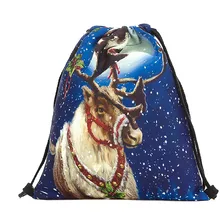 Рождественский конфетный веревка для подарочного пакета сумка комплект карман Санта Клаус Снеговик Печатный Рюкзак grinch drawstring Рюкзак A30