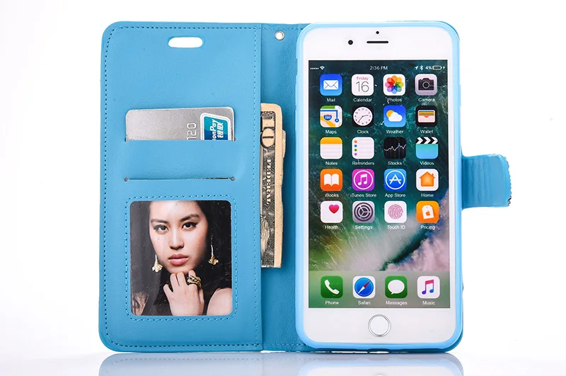 Leopard diamond rhinestone leather case iphone 6 6s 7 8 plus (24)