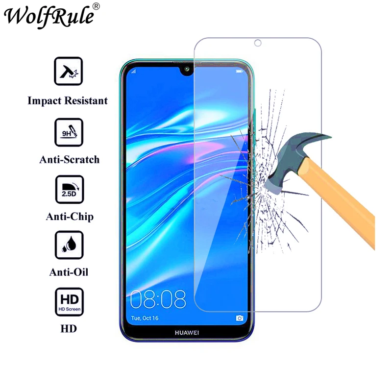 

2PCS Screen Protector For Huawei Y7 2019 Glass For Huawei Y7 2019 9H Tempered Glass For Huawei Y7 Prime 2019 Phone Film 6.26inch
