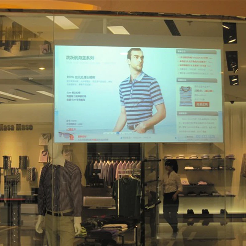 

Hot sale!! Transparent film Advertising Projection Transparent Holographic Screens transparent rear projection film 1.52mx10m