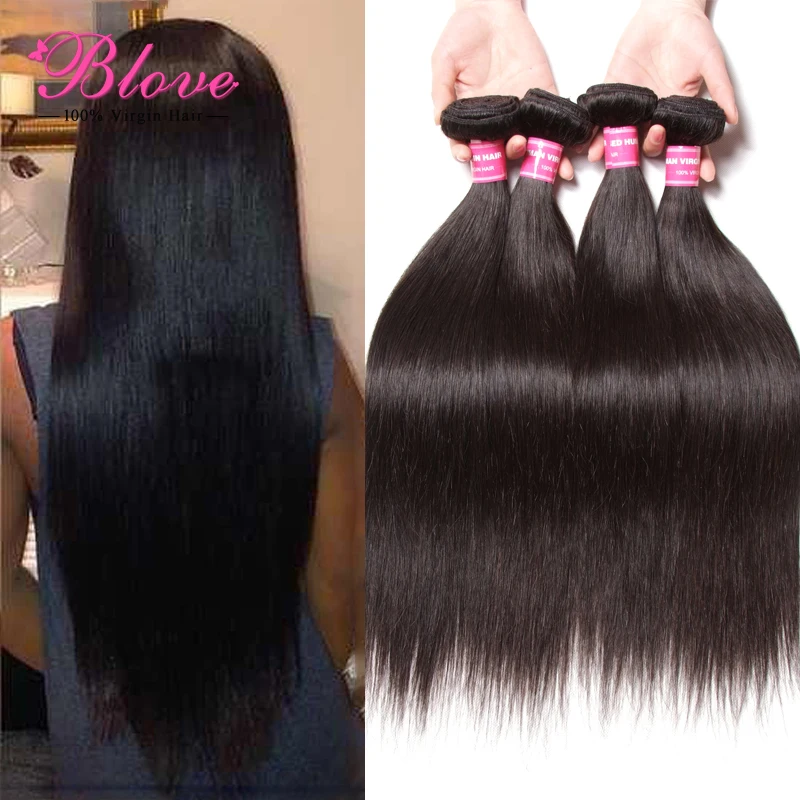 

Brazilian Virgin Hair Straight 7A Unprocessed Brazilian Virgin Hair 4 Bundles Julia Hair Products Cheap Human Hair Weave 100g