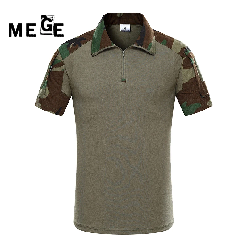 

MEGE Tactical Gear Multicam kryptek Army Combat Shirt, Uniform Top POLO, Camouflage Hunting Airsoft Clothing Ghillie Suit