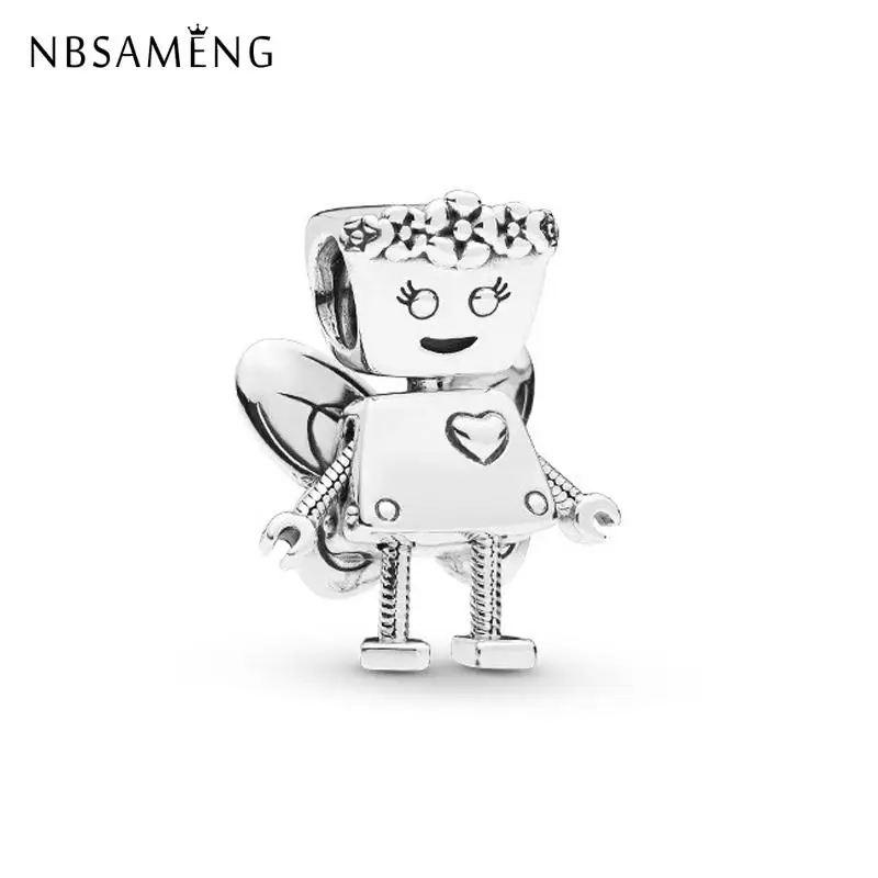 

Authentic 925 Sterling Silver Beads Charm Cute Floral Bella Bot Charm Beads Fit Original Pandora Bracelets Women DIY Jewelry