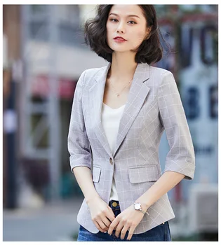 

Spring Office Lady Casaco Feminino Plaid Jacket Female Stylish Cardigan For Women Stylish Jaqueta Feminina Harajuku