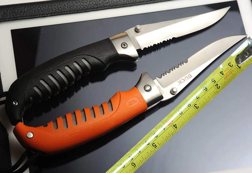 BUCK Half Sawtooth Folding Knife Stainless Steel Pocket Knife Nonskid